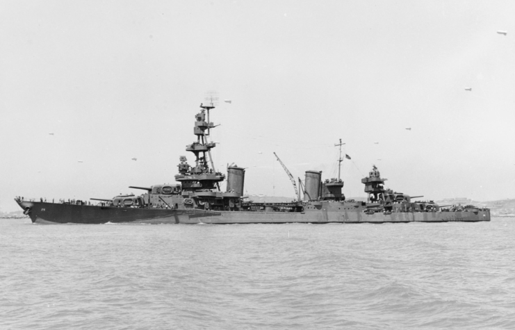 USS Salt Lake City (CA-25) at sea