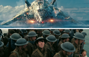 Still from 'Battleship' + Still from 'Dunkirk'