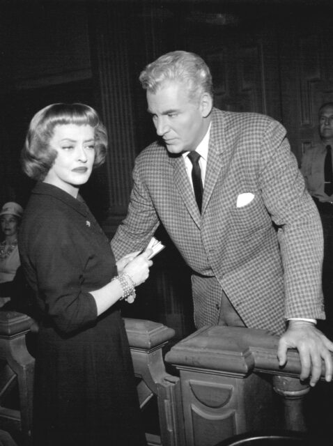 Bette Davis and William Hopper as Constant Doyle and Paul Drake in 'Perry Mason'