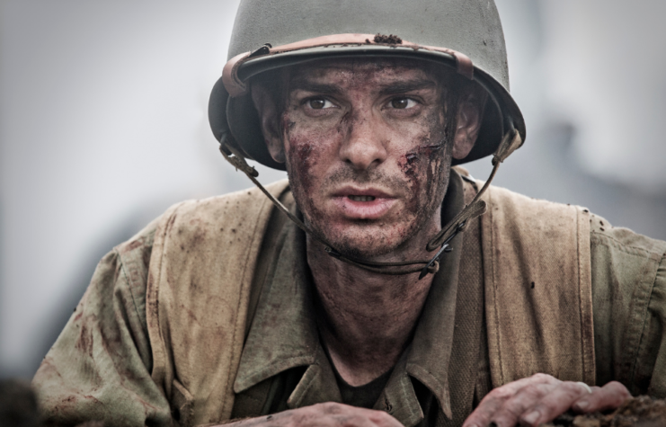 Andrew Garfield as Desmond Doss in 'Hacksaw Ridge'