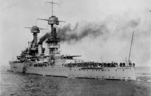 USS California (BB-44) at sea