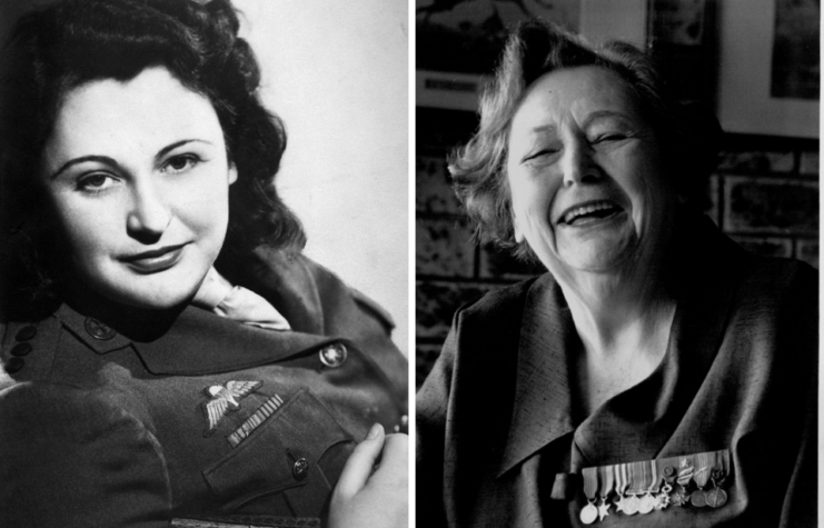 Portrait of Nancy Wake + Nancy Wake smiling