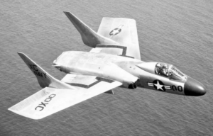 Vought F7U Cutlass in flight