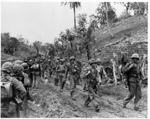 US Marine Taking a Break During the Battle of Saipan