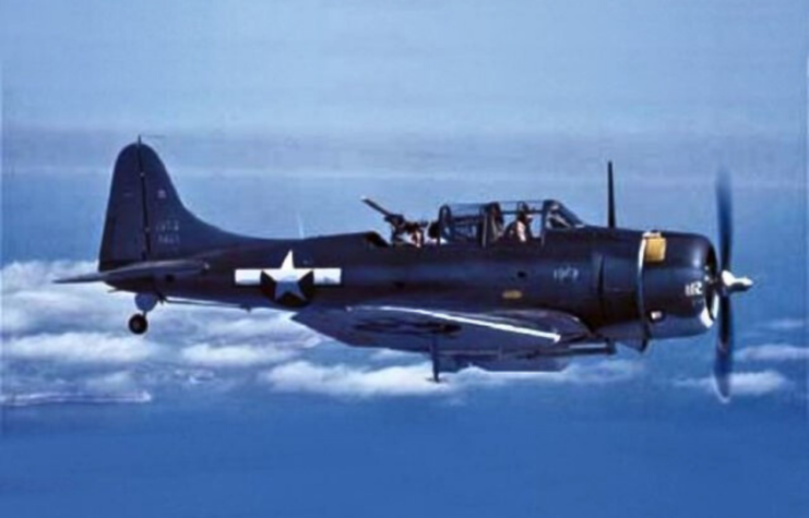 Douglas SBD-5 Dauntless in flight