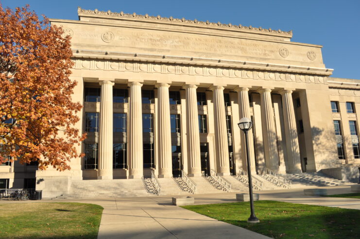 Exterior of Angel Hall at the University of Michigan