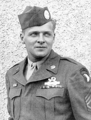 Portrait of Donald Malarkey while in his US Army uniform