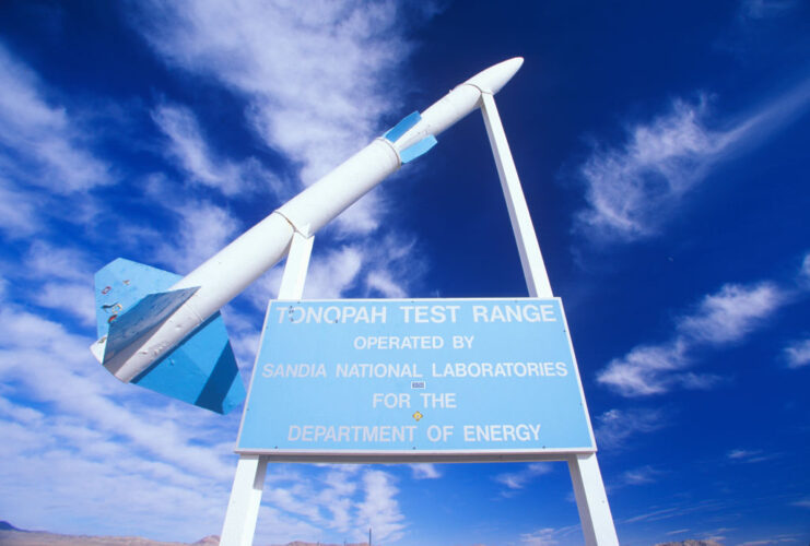Entry sign to Tonopah Test Range (TTR), better known as "Area 52"