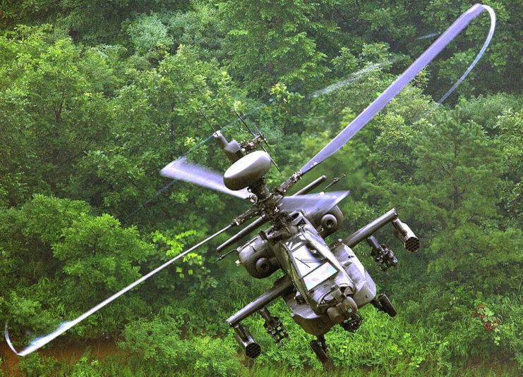 Boeing AH-64 Apache in flight