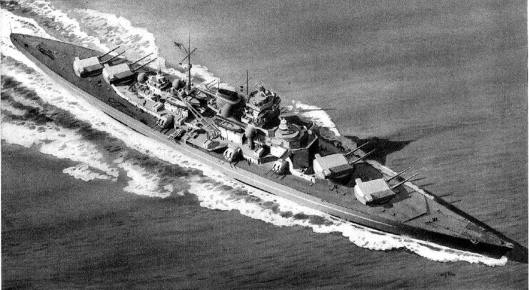 KMS Tirpitz at sea