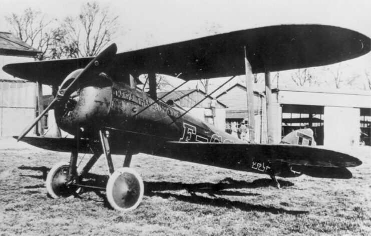 Nieuport 28 C.1. parked on grass