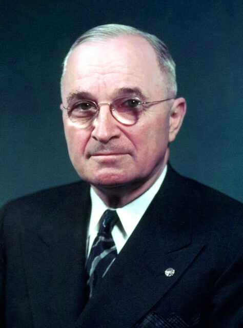 Portrait of Harry S. Truman.