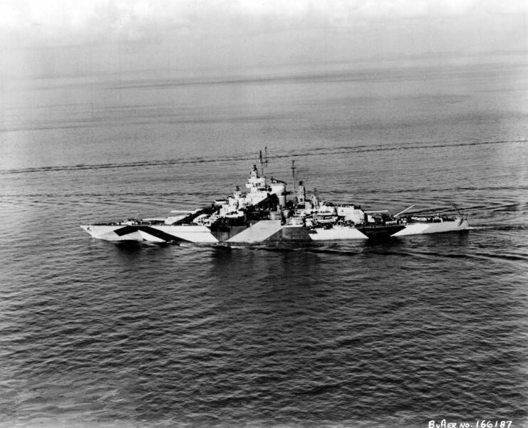 USS California (BB-44) at sea