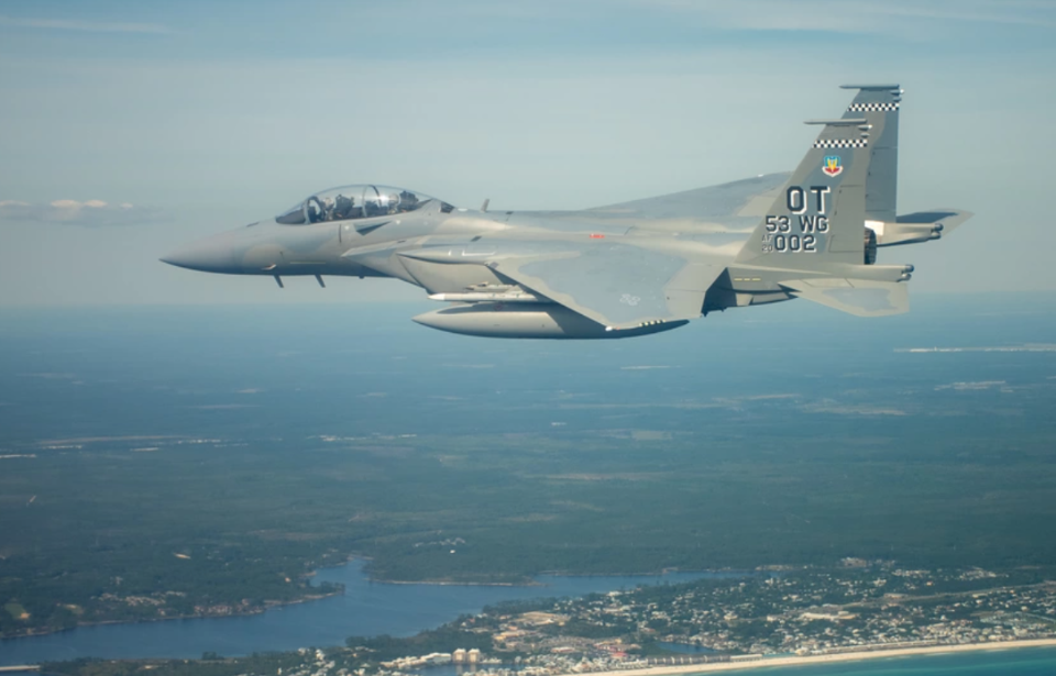 Boeing F-15EX Eagle II in flight