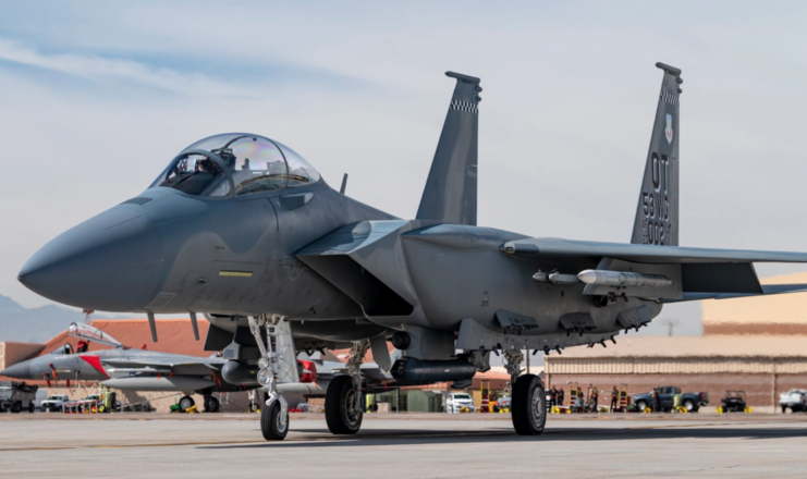 Boeing F-15EX Eagle II parked on the tarmac