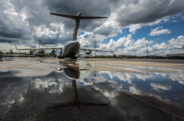 Boeing C-17 Globemaster III parked on a runway