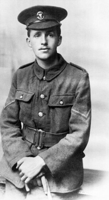 Lance corporal Arnold Ridley's military portrait. 