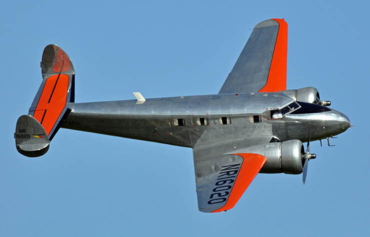 Lockheed Model 12A Electra Junior in flight