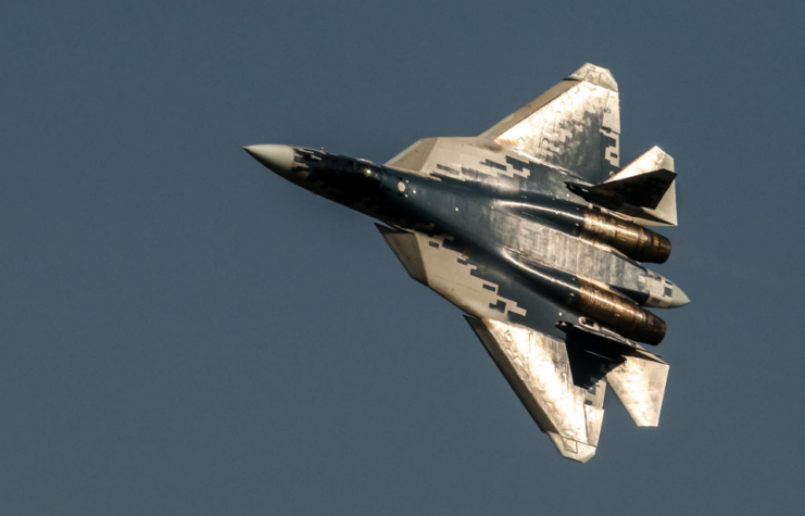 Sukhoi Su-57 in flight