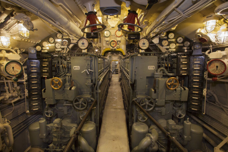 View of the engine room within U-505