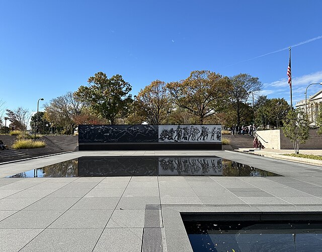 View of the area where "A Soldier's Journey" will be installed at the National World War I Memorial