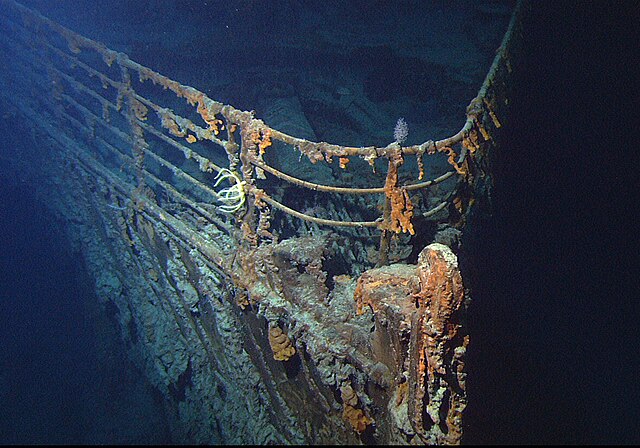 Bow of the wreck of the RMS Titanic