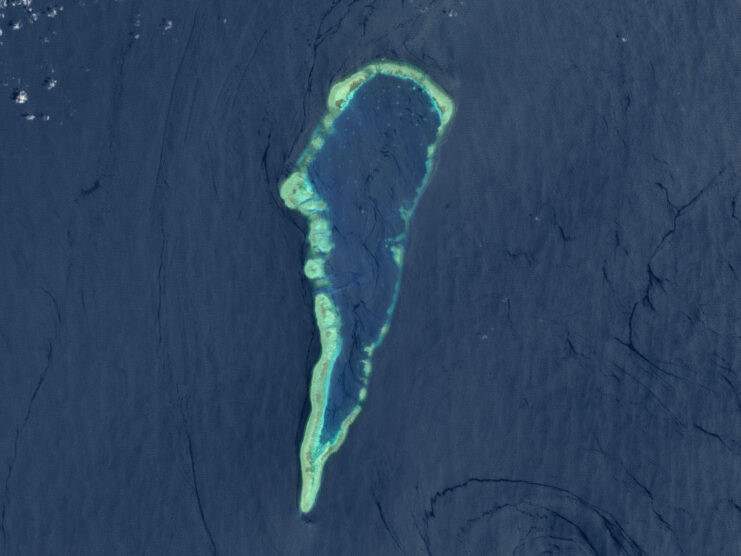 Satellite view of the Second Thomas Shoal