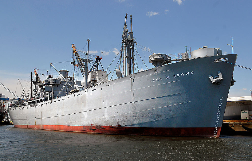 SS John W. Brown docked at port