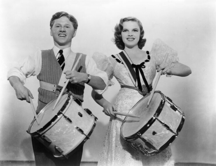 Mickey Rooney and Judy Garland as Jimmy Connors and Mary Holden in 'Strike Up the Band'