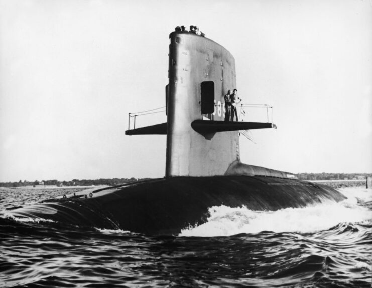 USS Scorpion (SSN-589) at sea