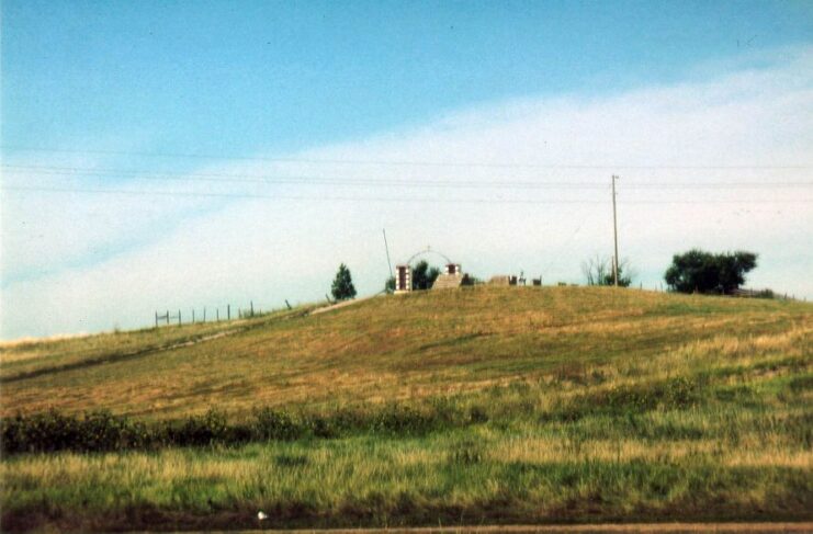 Wounded Knee Hill on a nearly cloudless day