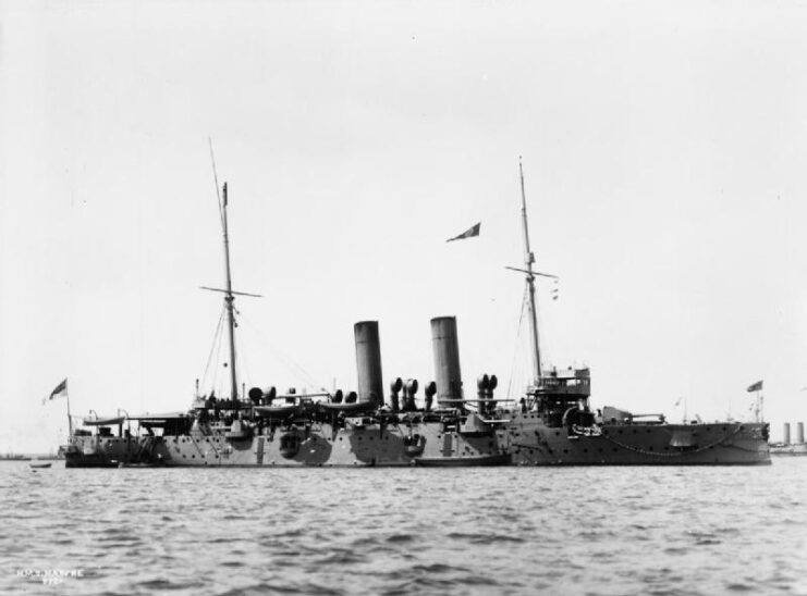 HMS Hawke (1891) at sea