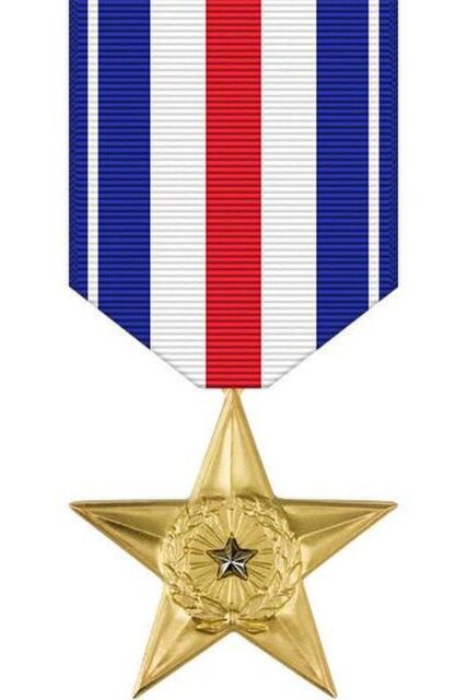 Silver Star medal against a white backdrop