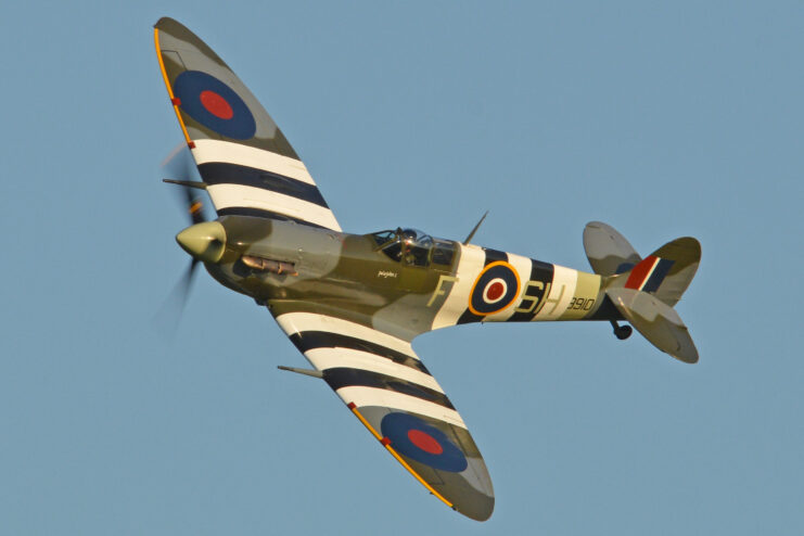 Supermarine Spitfire Vb 'AB910 SH-F' in flight. 