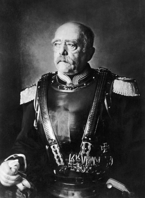 Military portrait of Otto Von Bismark 1894.