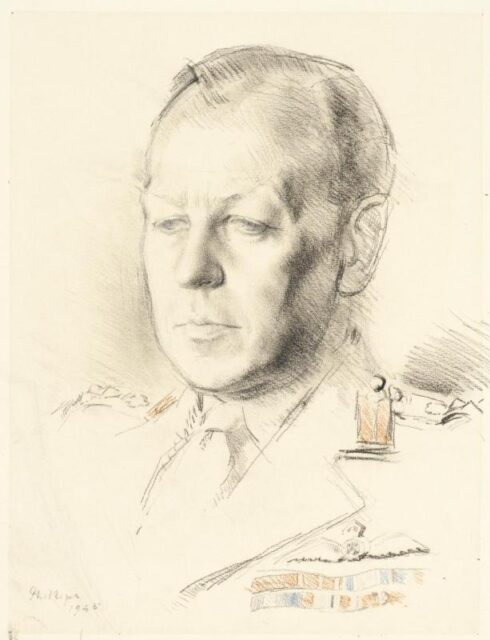 Pencil portrait of Dudley Clarke