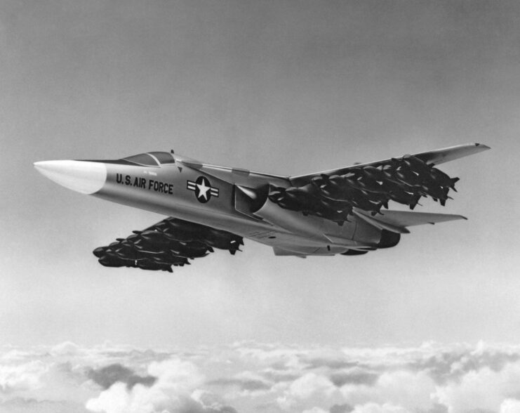 An illustration of the F-111 Aardvark.