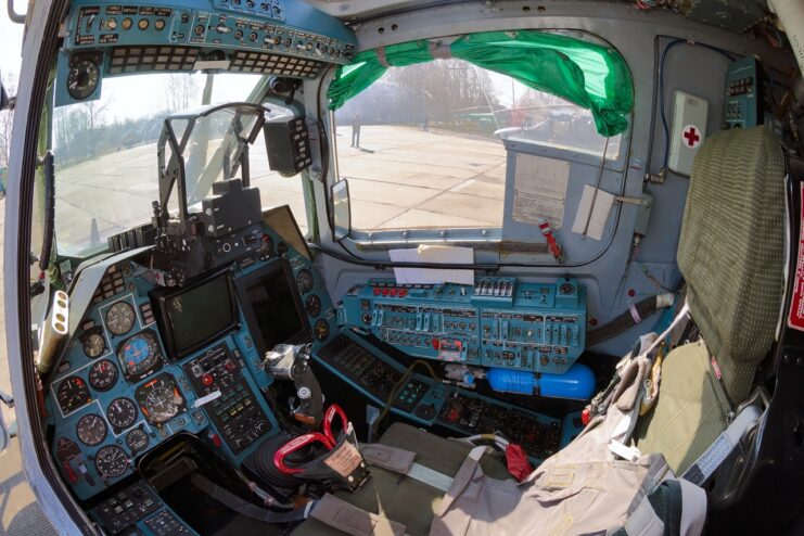 View of the interior of a Kamov Ka-50 "Black Shark"