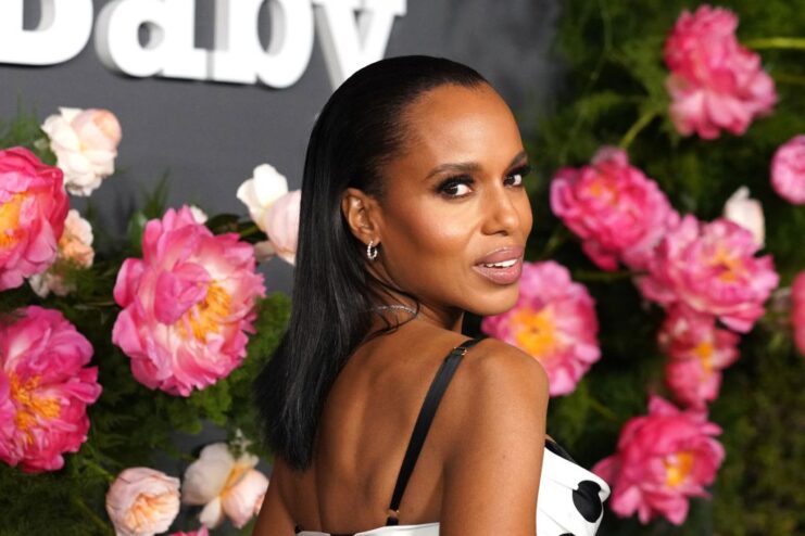 Kerry Washington standing on a red carpet