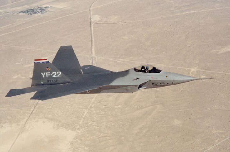 Lockheed YF-22A in flight