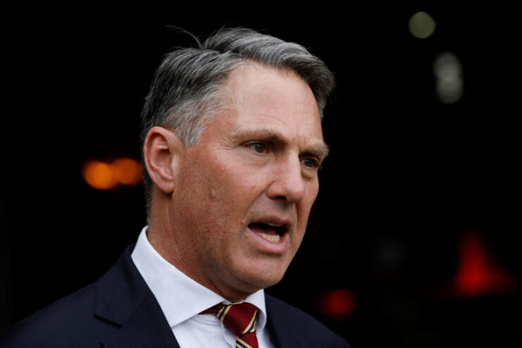 Close-up of Richard Marles standing in a suit