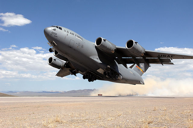 Boeing C-17 Globemaster III taking off