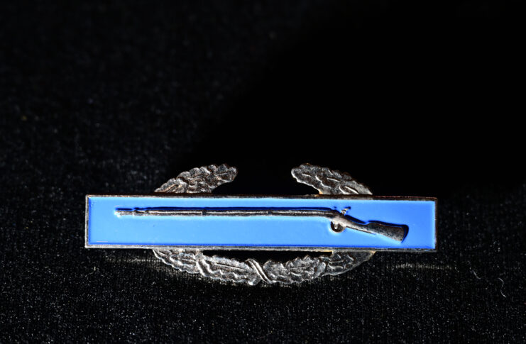 Combat Infantry Badge (CIB) on display