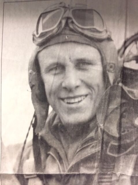 Ed Cottrell wearing his pilot's uniform