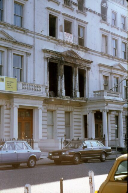 Exterior of the Iranian embassy in London, United Kingdom