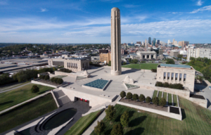 Aerial view of the National WWI Museum and Memorial