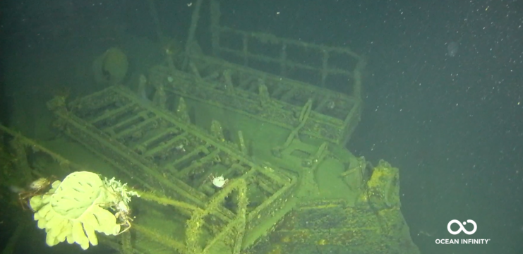 Wreck of the USS Stewart (DD-224) on the seafloor