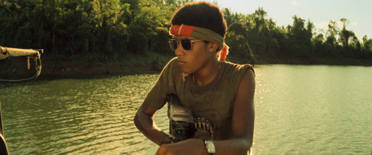 Laurence Fishburne as Gunner's Mate 3rd Class Tyrone "Mr. Clean" Miller in 'Apocalypse Now'