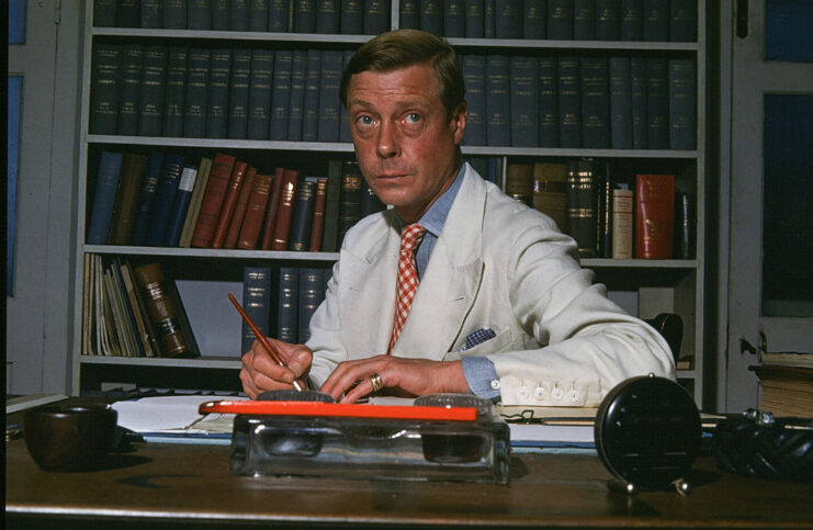 Edward VIII sitting at his desk