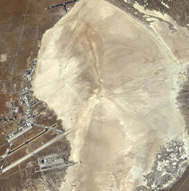 Aerial view of Edwards Air Force Base, California